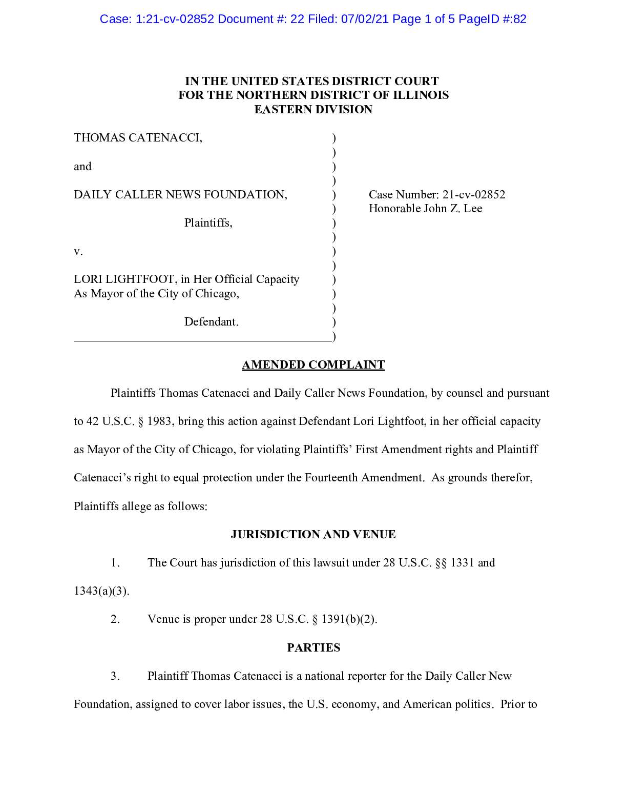 Catenacci et al v. Lightfoot amended complaint 028...