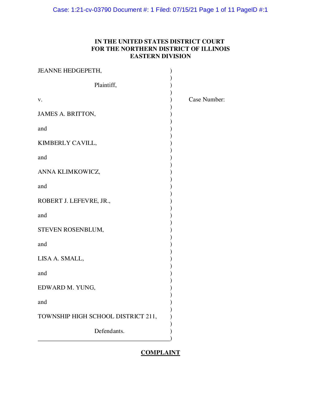 Hedgepeth v. Britton Chicago teacher complaint 037...