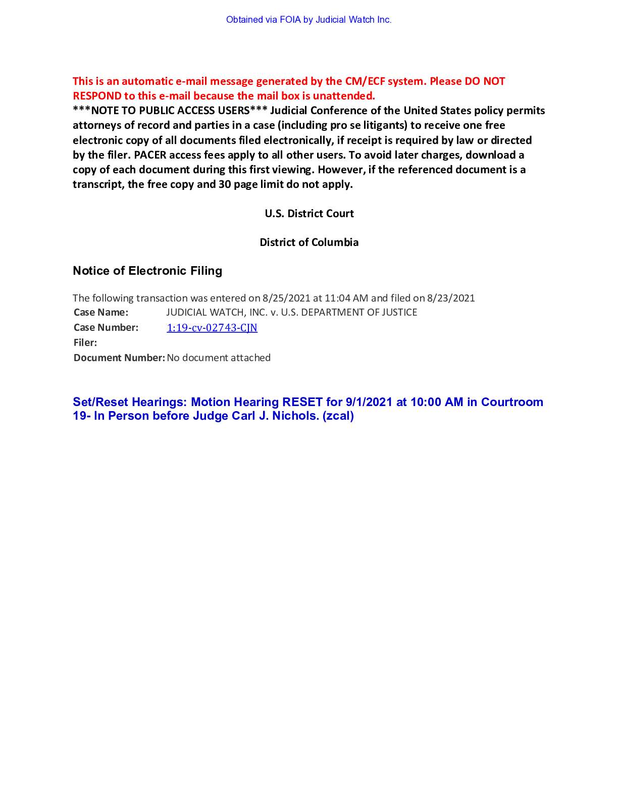 JW v DOJ Hearing Order 02743