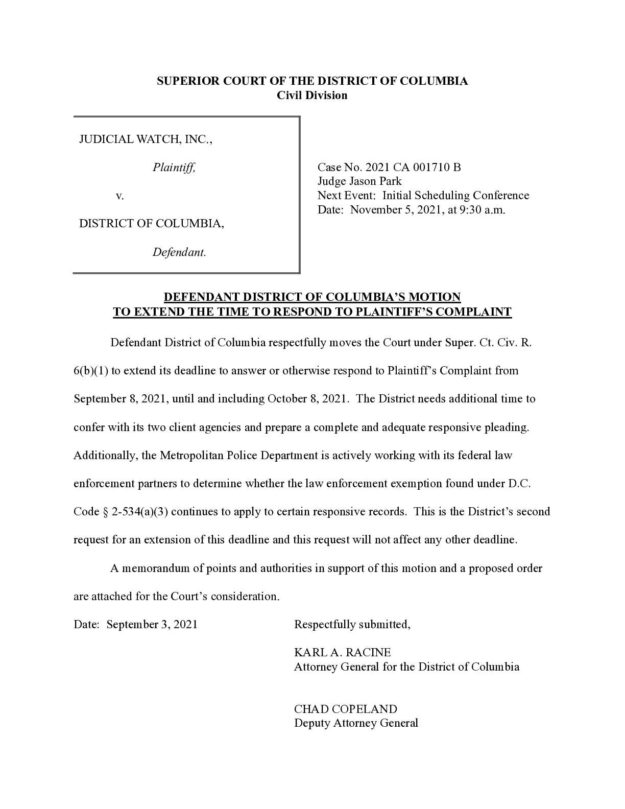 JW v District of Columbia Babbitt extension 00170 ...