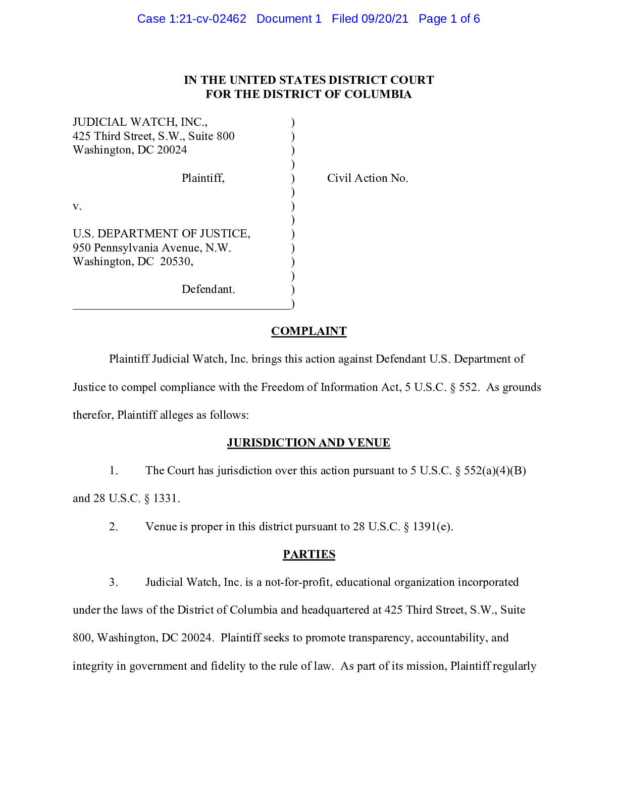 JW v DOJ Babbitt complaint 02462