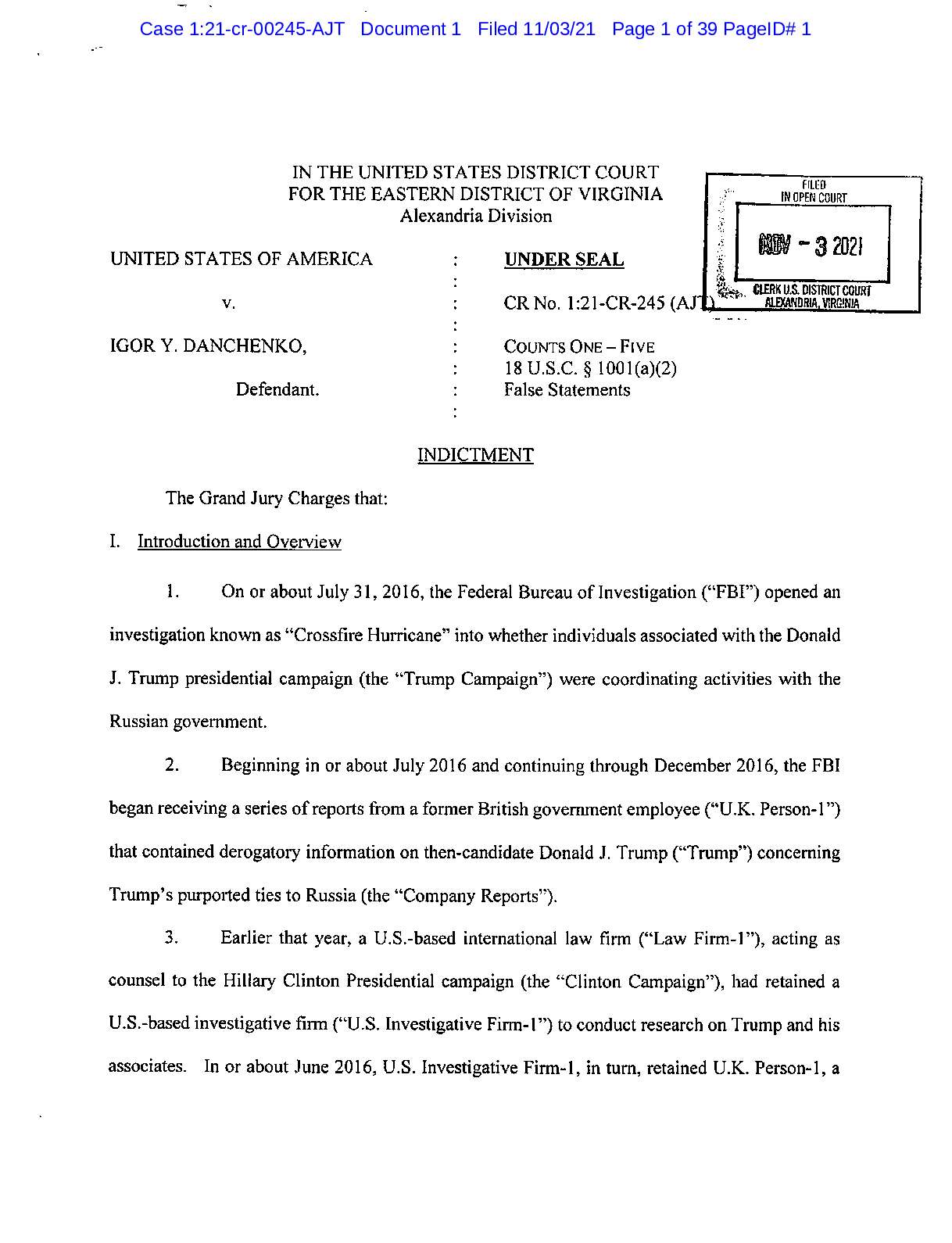 Danchenko Indictment
