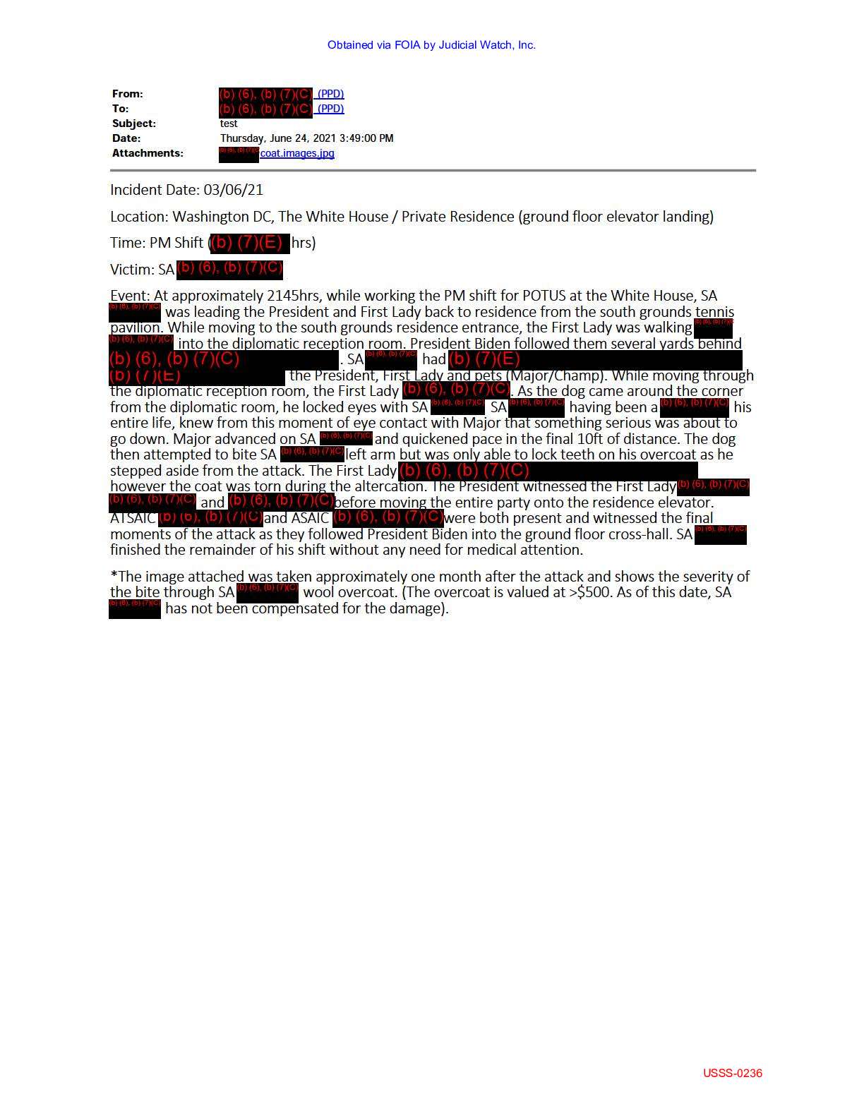 JW v Secret Service Biden dogs records 02824 pgs 238-239