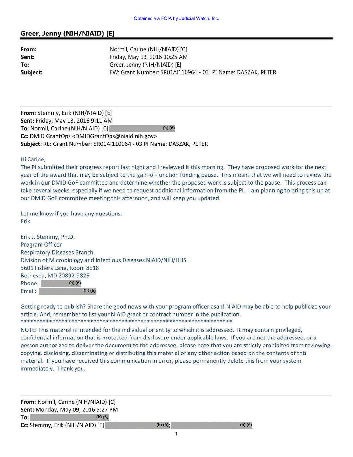 JW v HHS NIH EcoHealth Wuhan Prod 7 00696 pgs 1505...