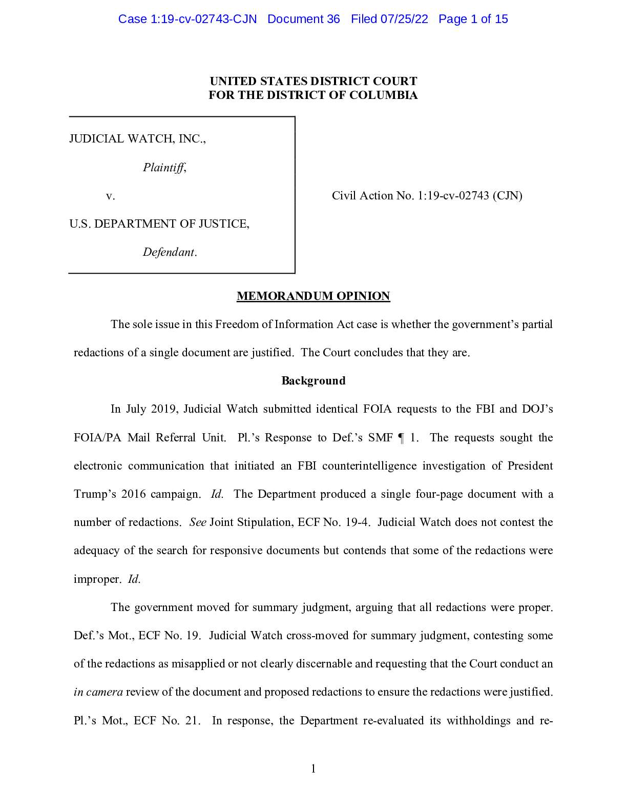 JW v DOJ EC opinion order 02743