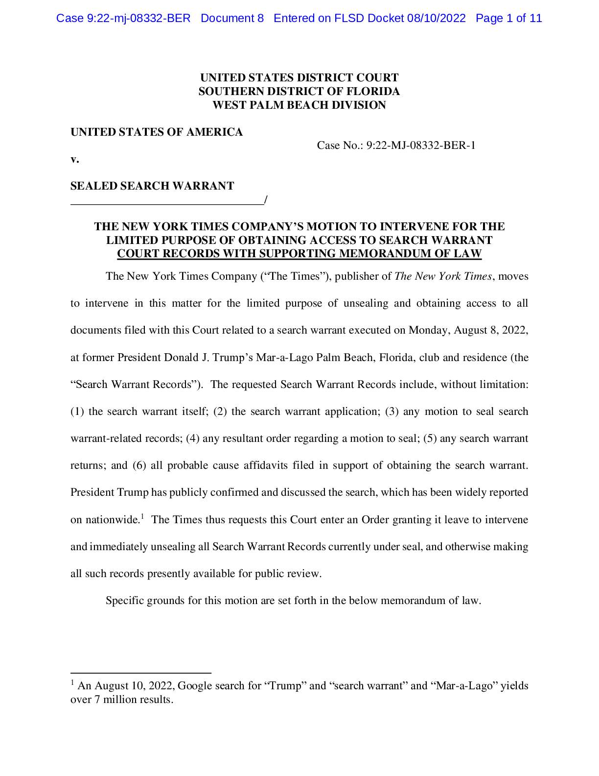 USA v. Sealed Search Warrant NYT’s Motion &#...