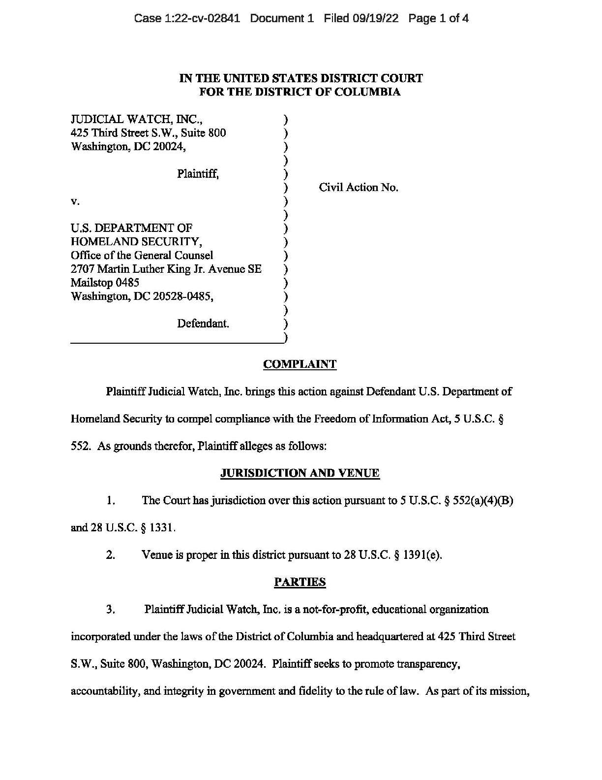 JW v DHS Hunter Biden gun complaint 02841