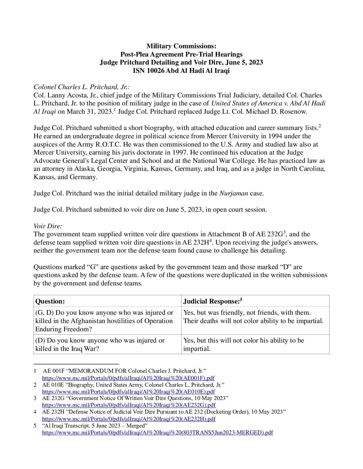 ISN10026 Pritchard Voir Dire 5 June 2023