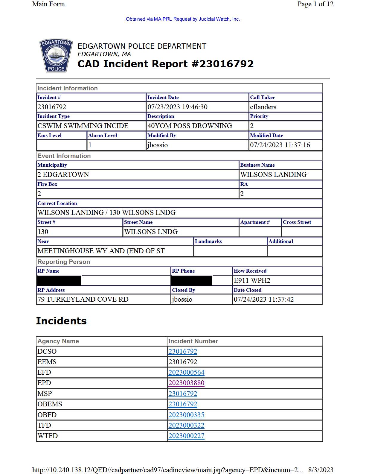 Edgartown PD Obama Chef Tafari Campbell PRL August...