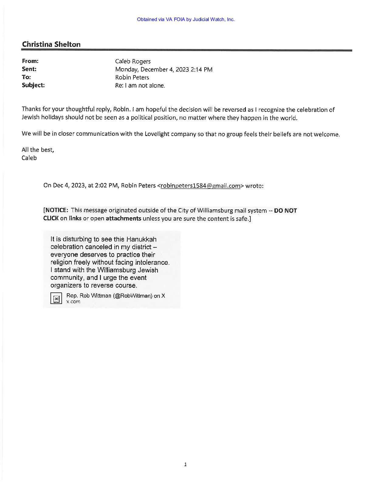 Williamsburg Menorah Cancellation December 2023 pg...