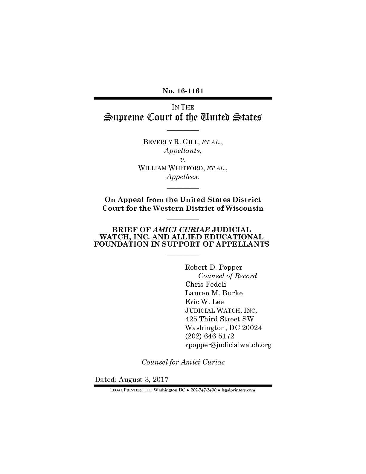 Gill v Whitford (JW and AEF)