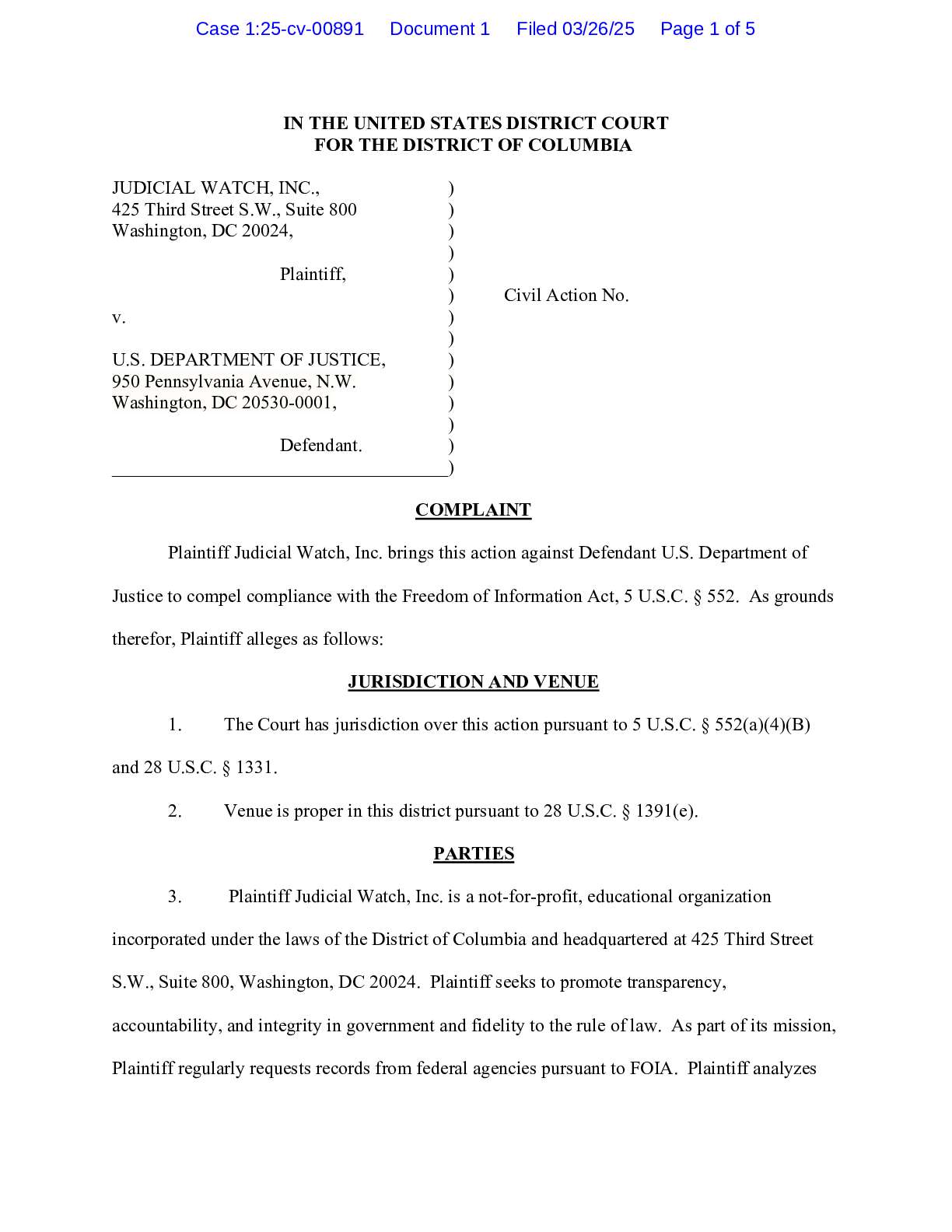 JW v DOJ Perkins Whistleblower complaint 00891