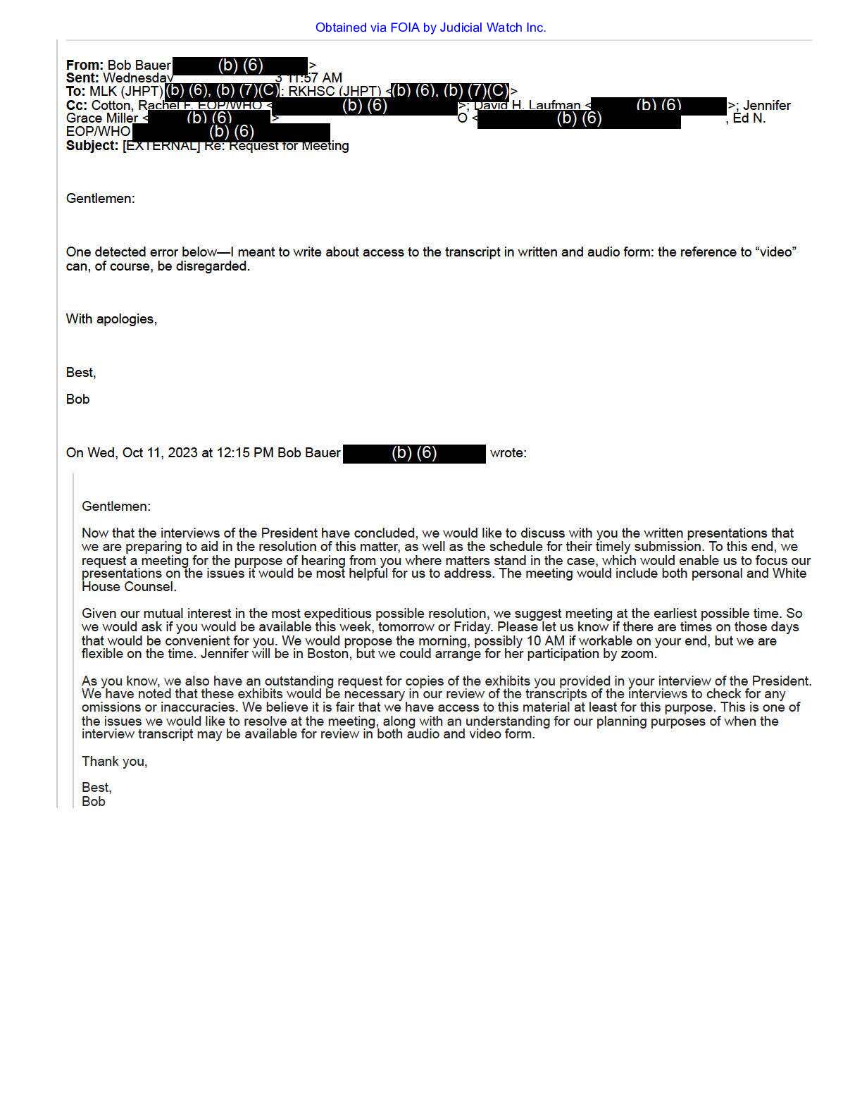 JW v DOJ Biden Hur Interview records 00700 pg 9
