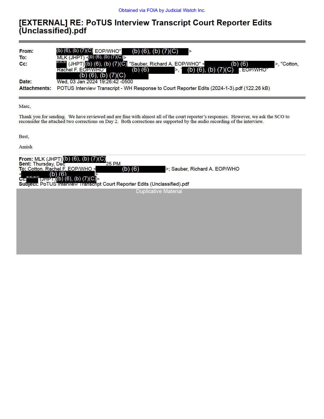 JW v DOJ Biden Hur Interview records 00700 pgs 31-...