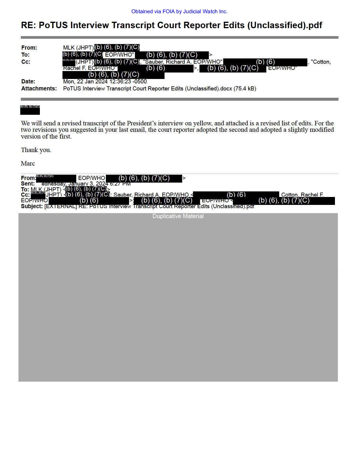 JW v DOJ Biden Hur Interview records 00700 pg 33