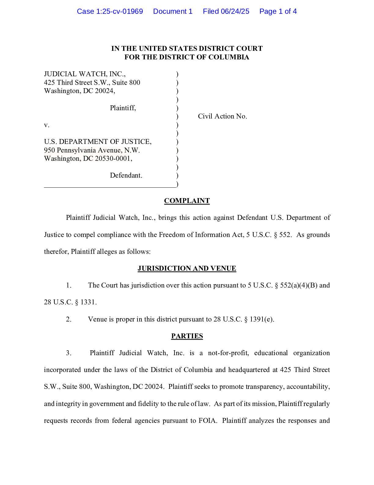 JW v. DOJ Trump FISA complaint 01969