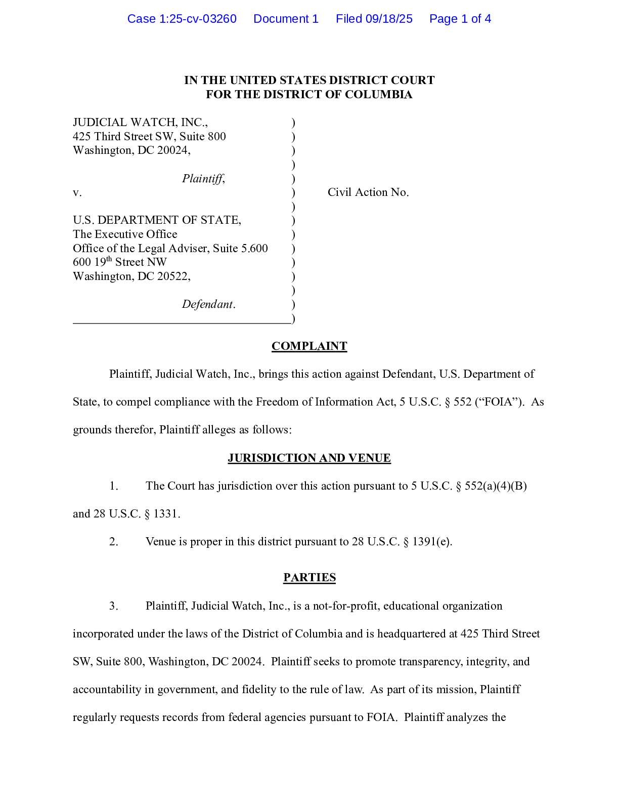 JW v State Romania complaint 03260
