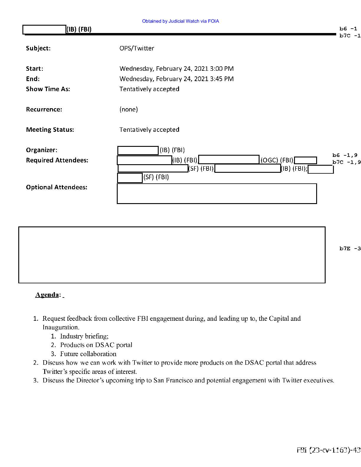 JW v DOJ Twitter records 01163 fewer redactions