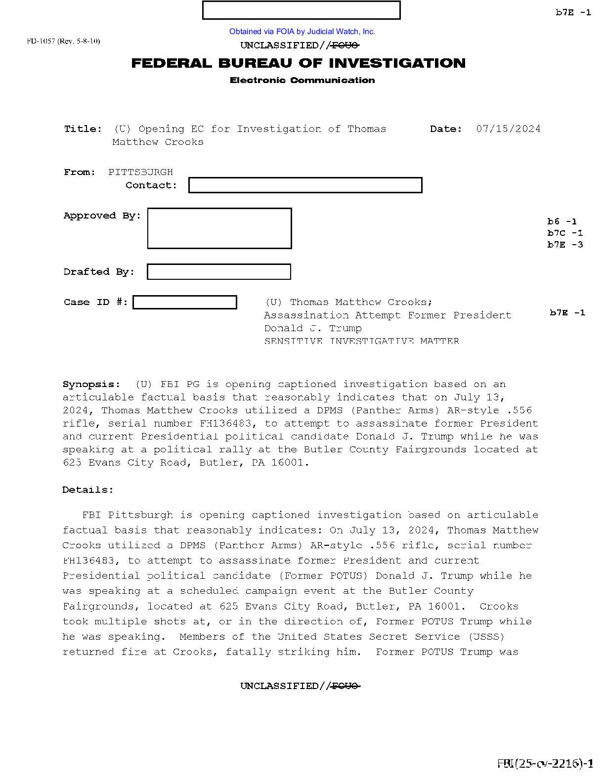 JW v DOJ Thomas Crooks prod 1 02216 pgs 7-10