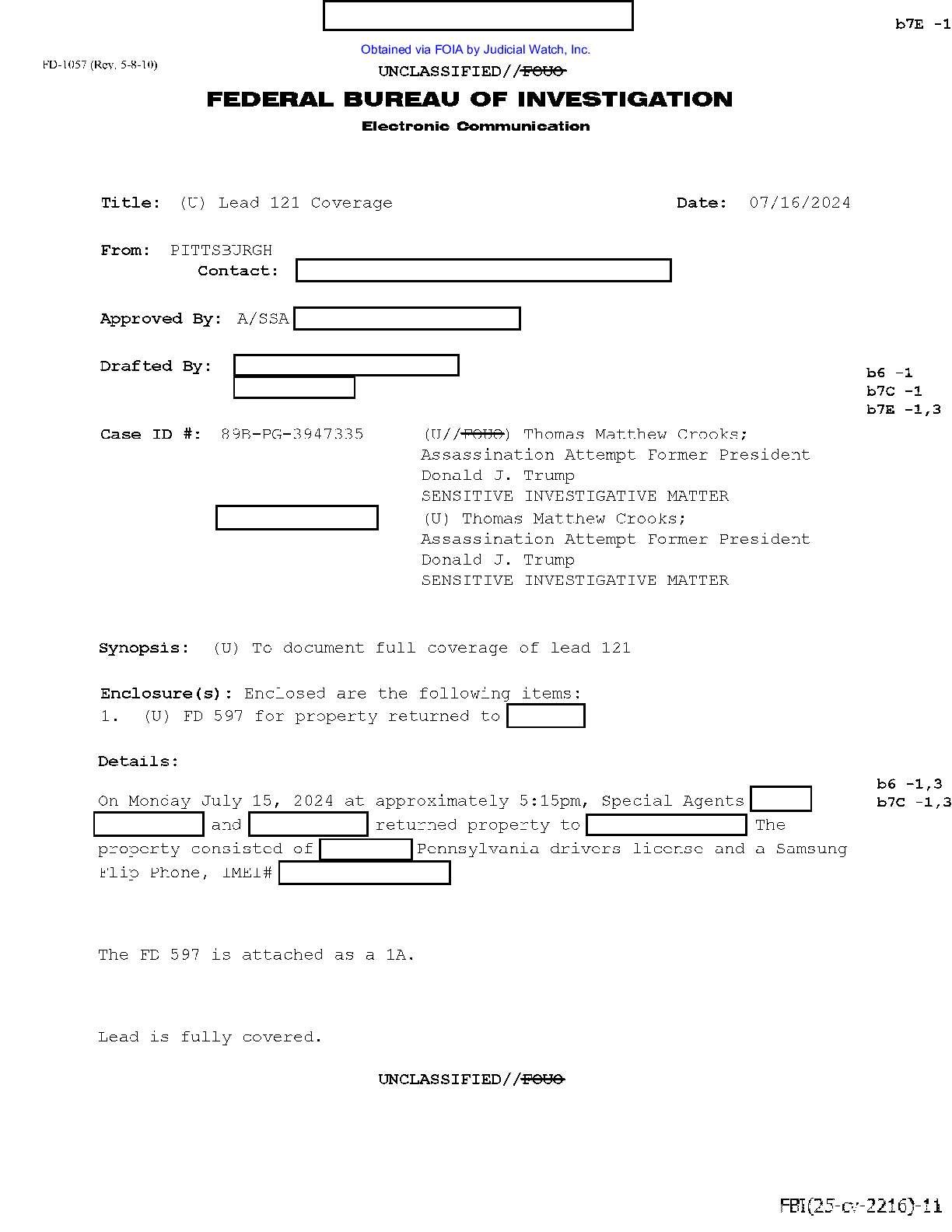 JW v DOJ Thomas Crooks prod 1 02216 pgs 16-17