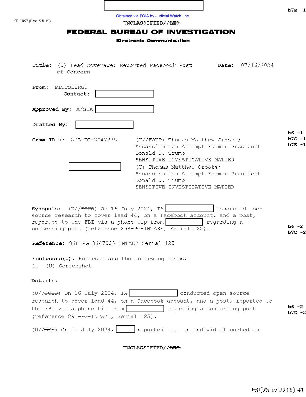 JW v DOJ Thomas Crooks prod 1 02216 pg 25-27