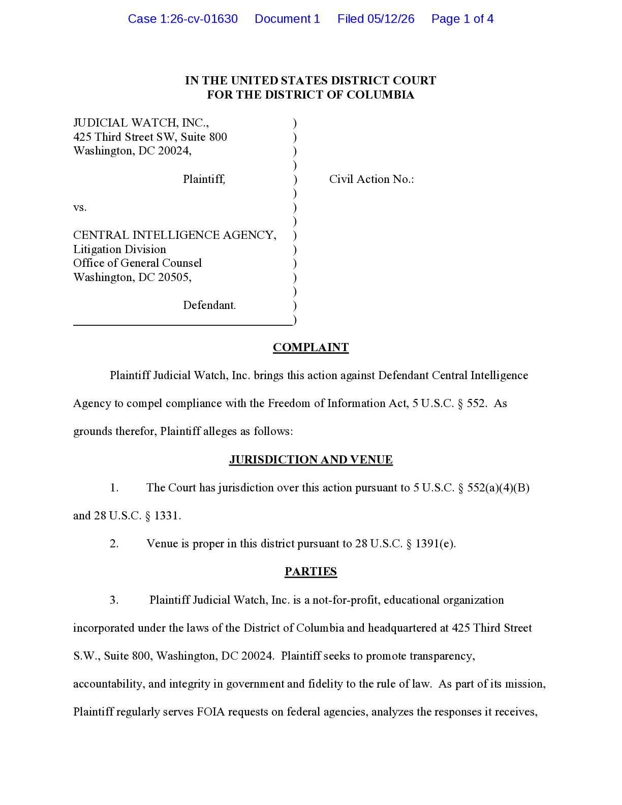 JW v CIA Brennan complaint 01630